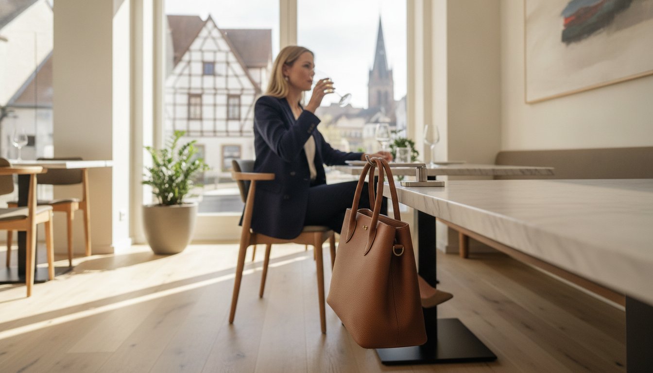Handtasche fällt immer vom Stuhl? Die elegante Lösung für stressfreie Restaurantbesuche 2026