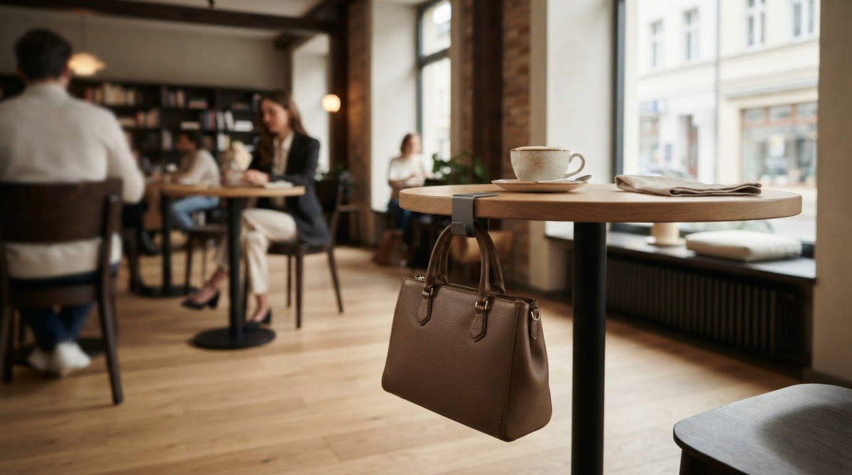 Handtasche hygienisch abstellen: So bleibt sie sauber