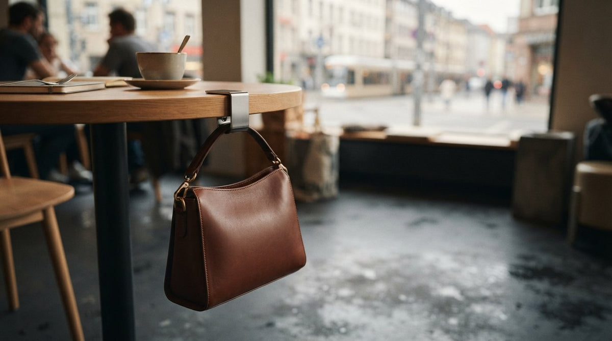 Handtasche hygienisch aufhängen unterwegs: Deine Checkliste gegen Schmutz und Keime 2026