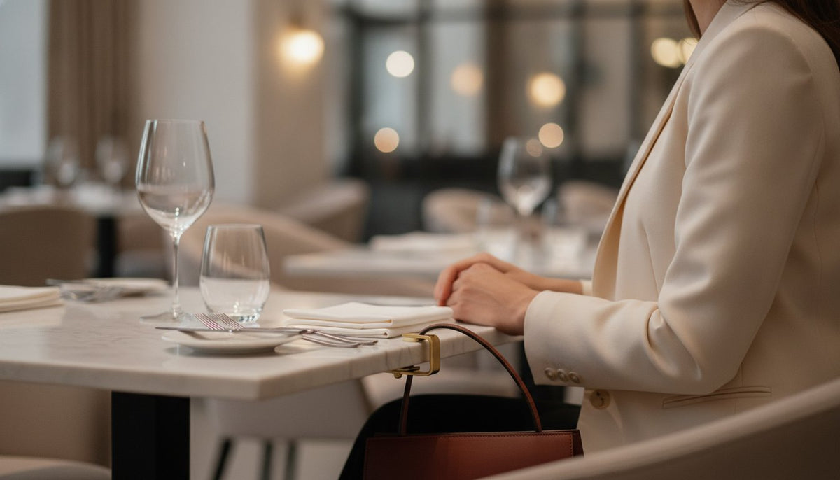 Wohin mit der Handtasche im Restaurant? Stilvolle Lösungen & Etikette-Tipps