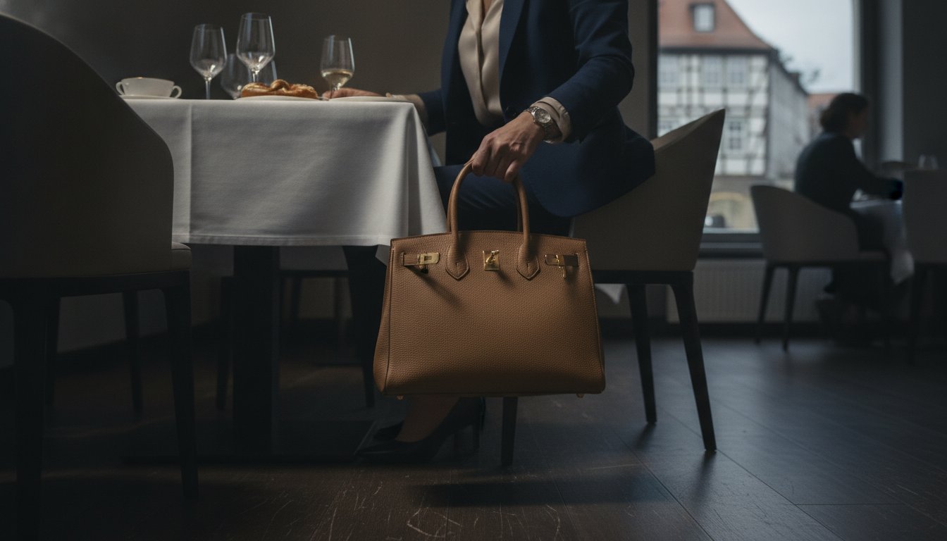 Handtasche im Restaurant: Warum der Boden ein absolutes No-Go ist (Mythos vs. Realität)