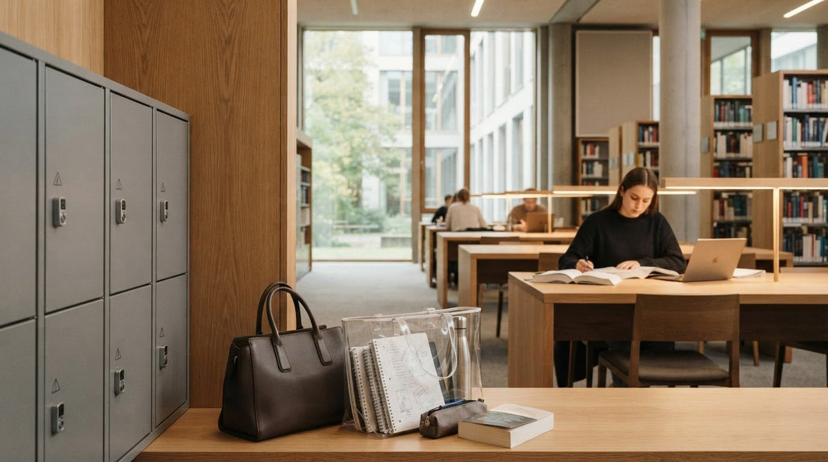 Handtaschen in Hochschulbibliotheken und Lesesälen