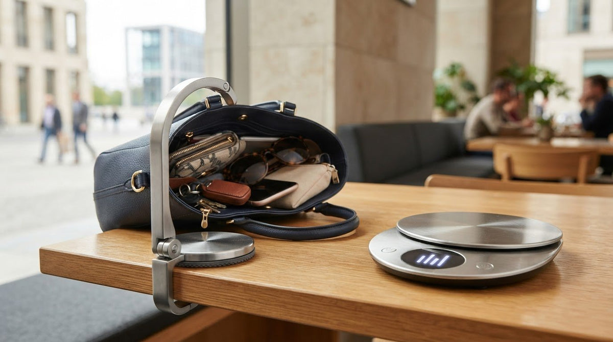 Handtaschenhalter bis 3 kg: Was die Tragkraft im Alltag bedeutet