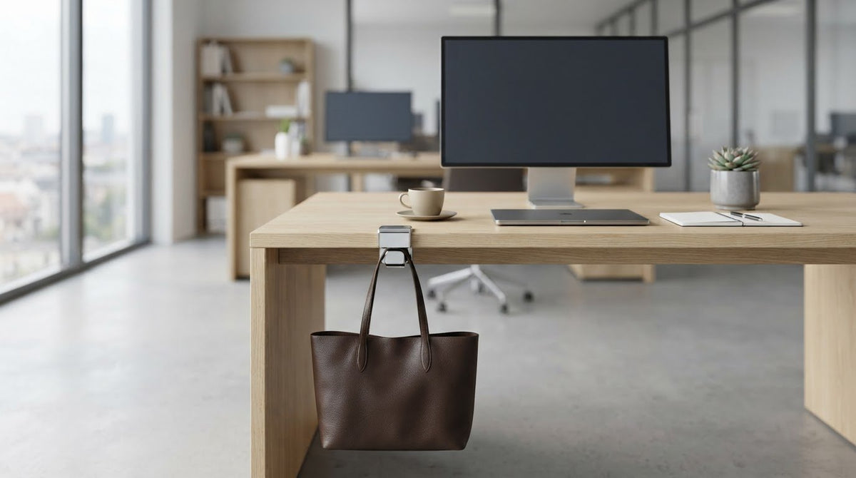 Handtaschenhalter fürs Büro: Stilvoller Schutz und Ordnung am Schreibtisch 2026