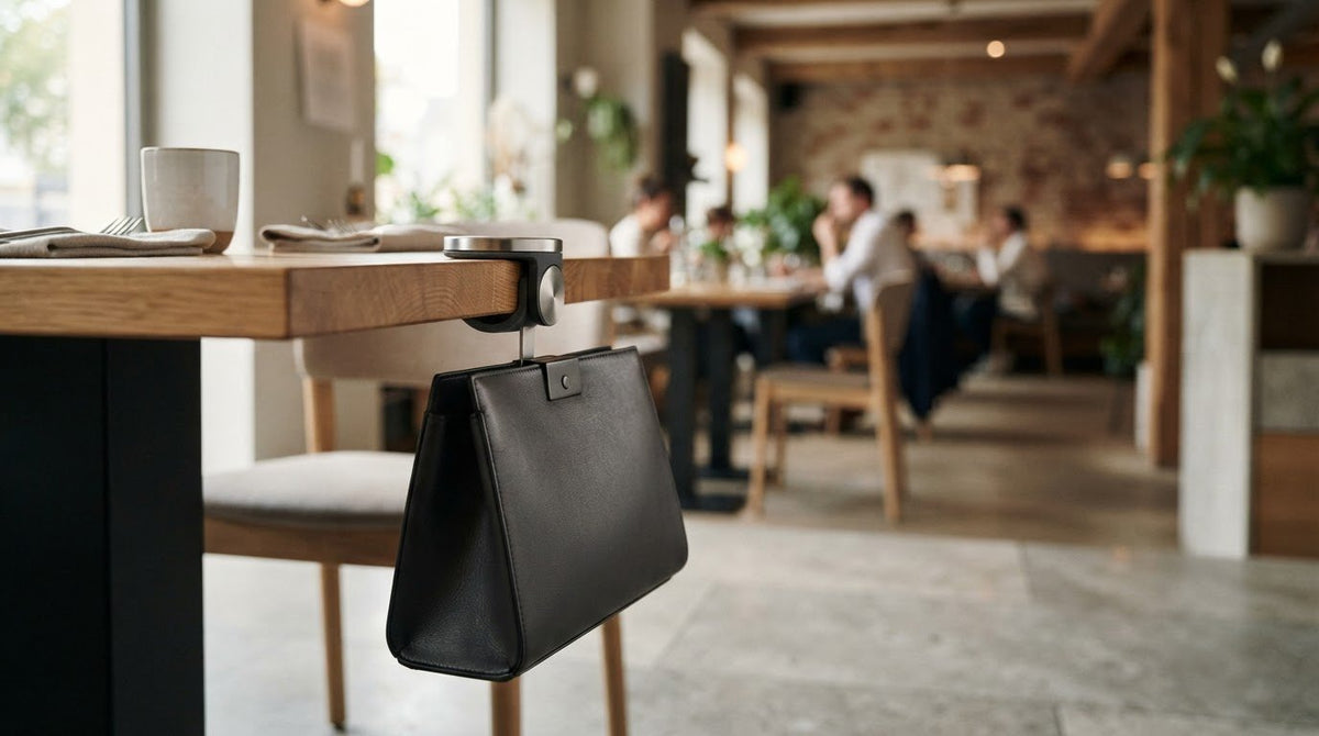 Moderner Taschenhalter: Warum dieses Accessoire 2026 in jede Handtasche gehört