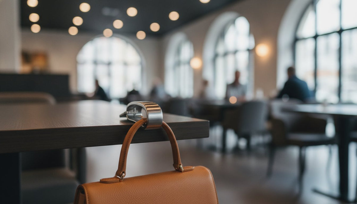 Taschenhaken Damen: Warum dieses Accessoire 2026 in jede Handtasche gehört