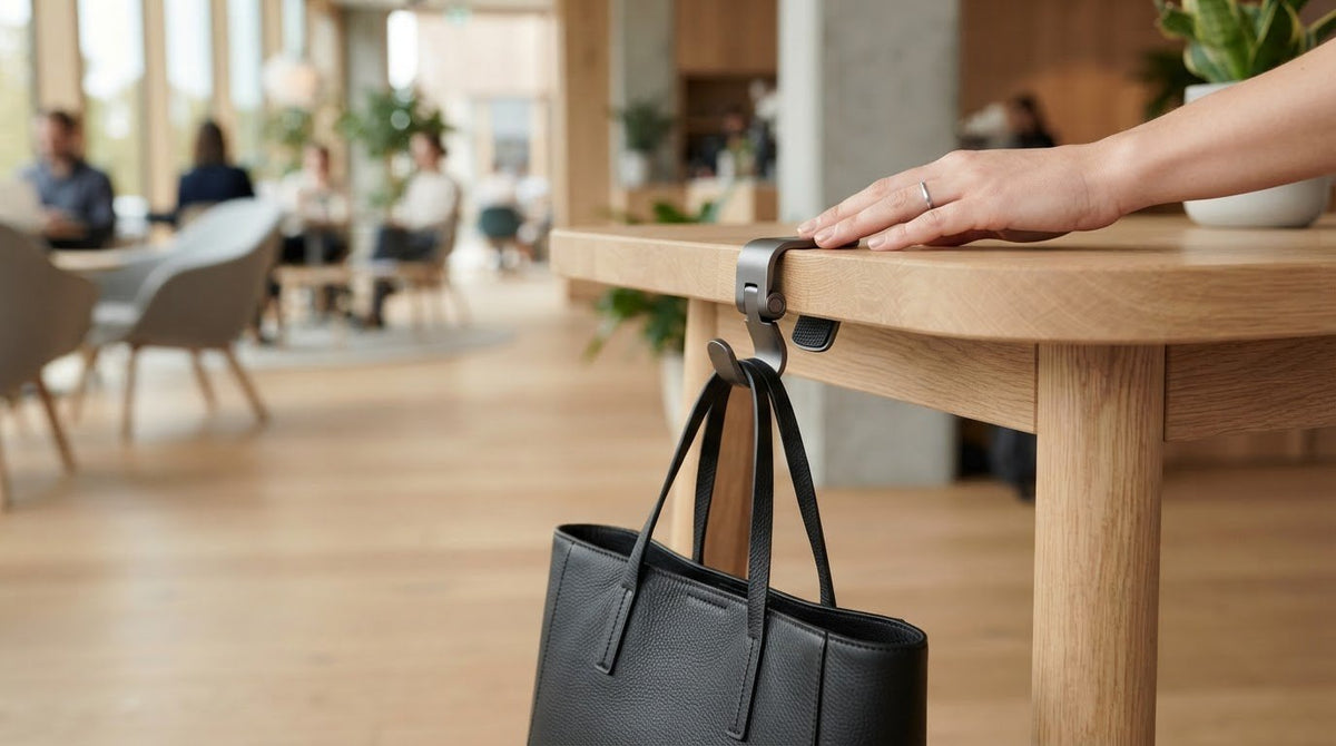 Taschenhalter für den Tisch: Sicherer Halt im Büro und unterwegs